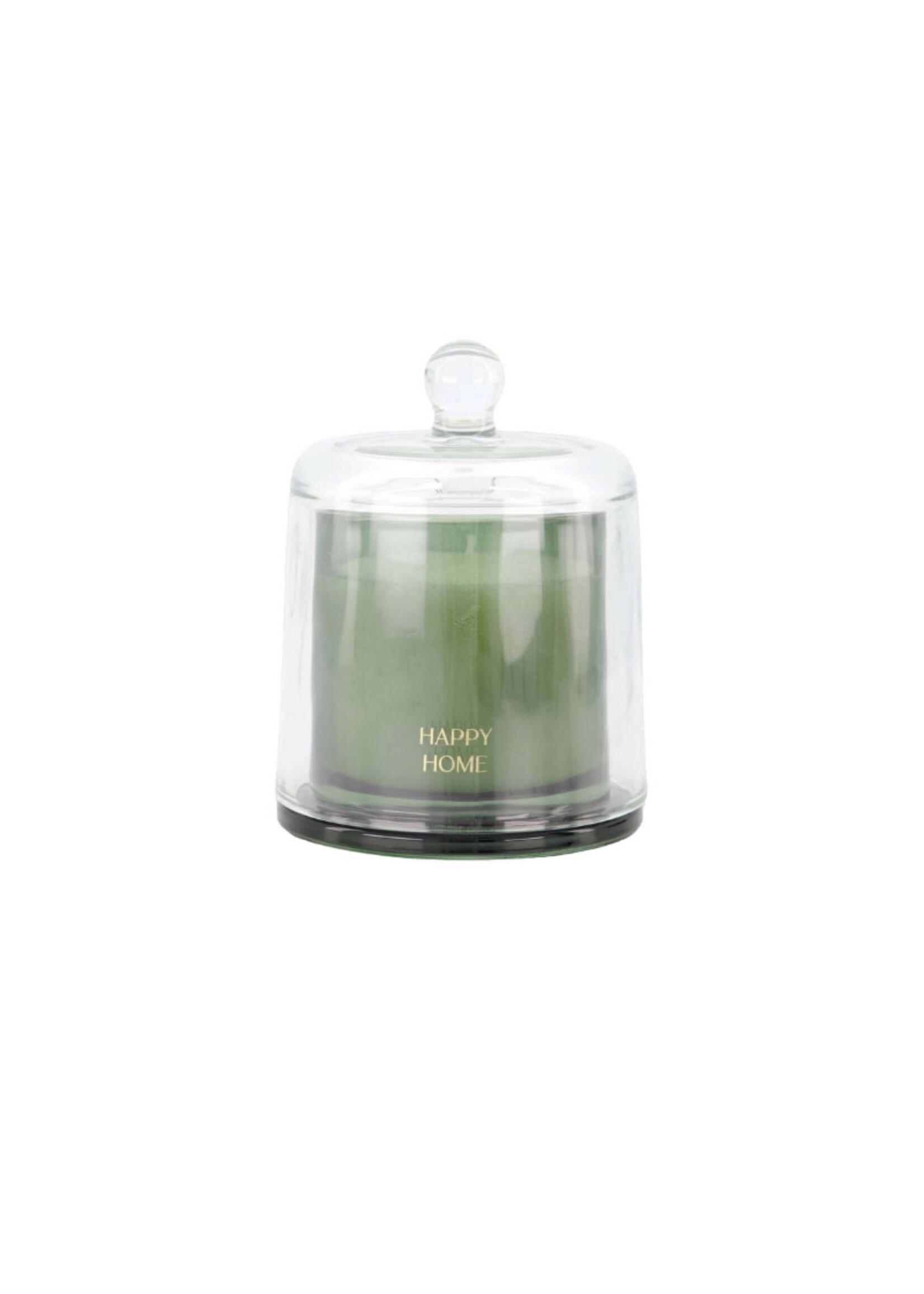 Zusss geurkaars glas met stolp happy home - groen