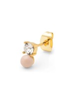 LULU Copenhagen Diamond Eye oorstud - Dusty Peach/Crystal