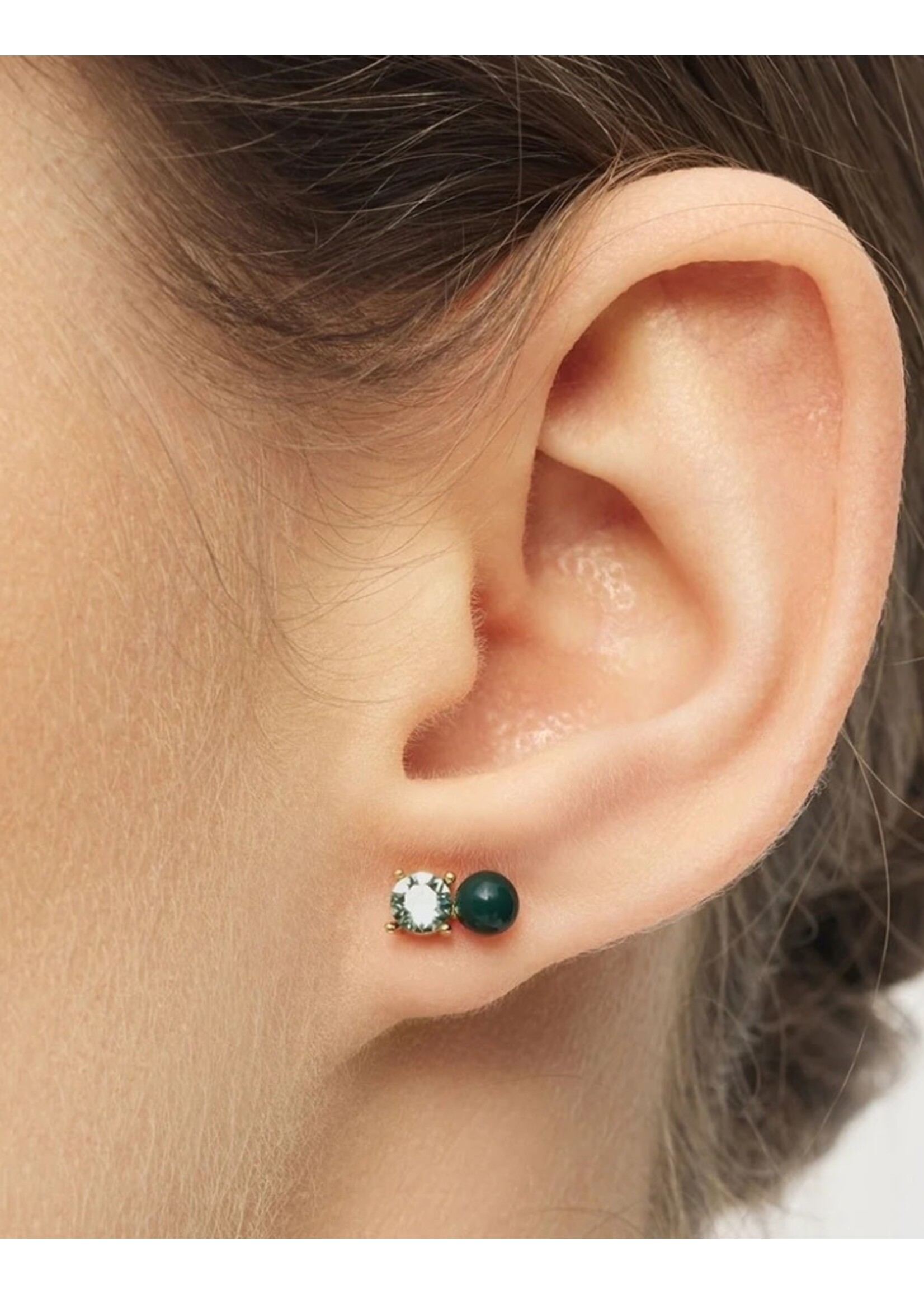 LULU Copenhagen Diamond Eye oorstud - North Sea Green/Chrysolite