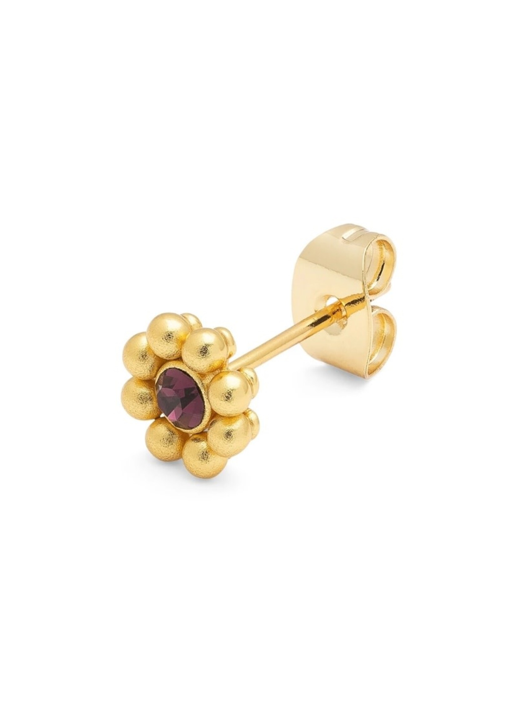 LULU Copenhagen Bouquet Crystal Flower oorstud - Gold