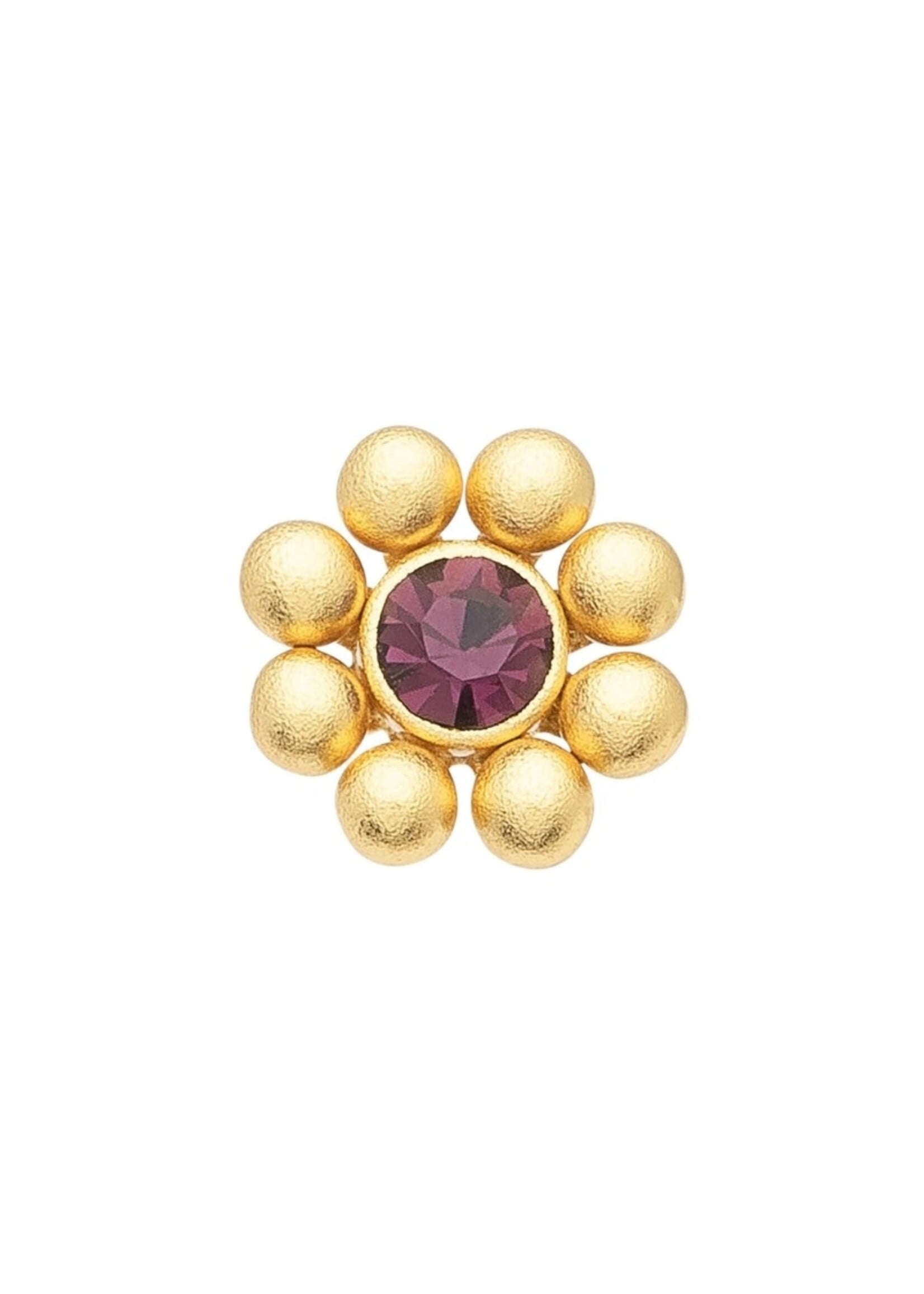 LULU Copenhagen Bouquet Crystal Flower oorstud - Gold