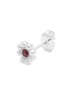 LULU Copenhagen Bouquet Crystal Flower oorstud - Silver