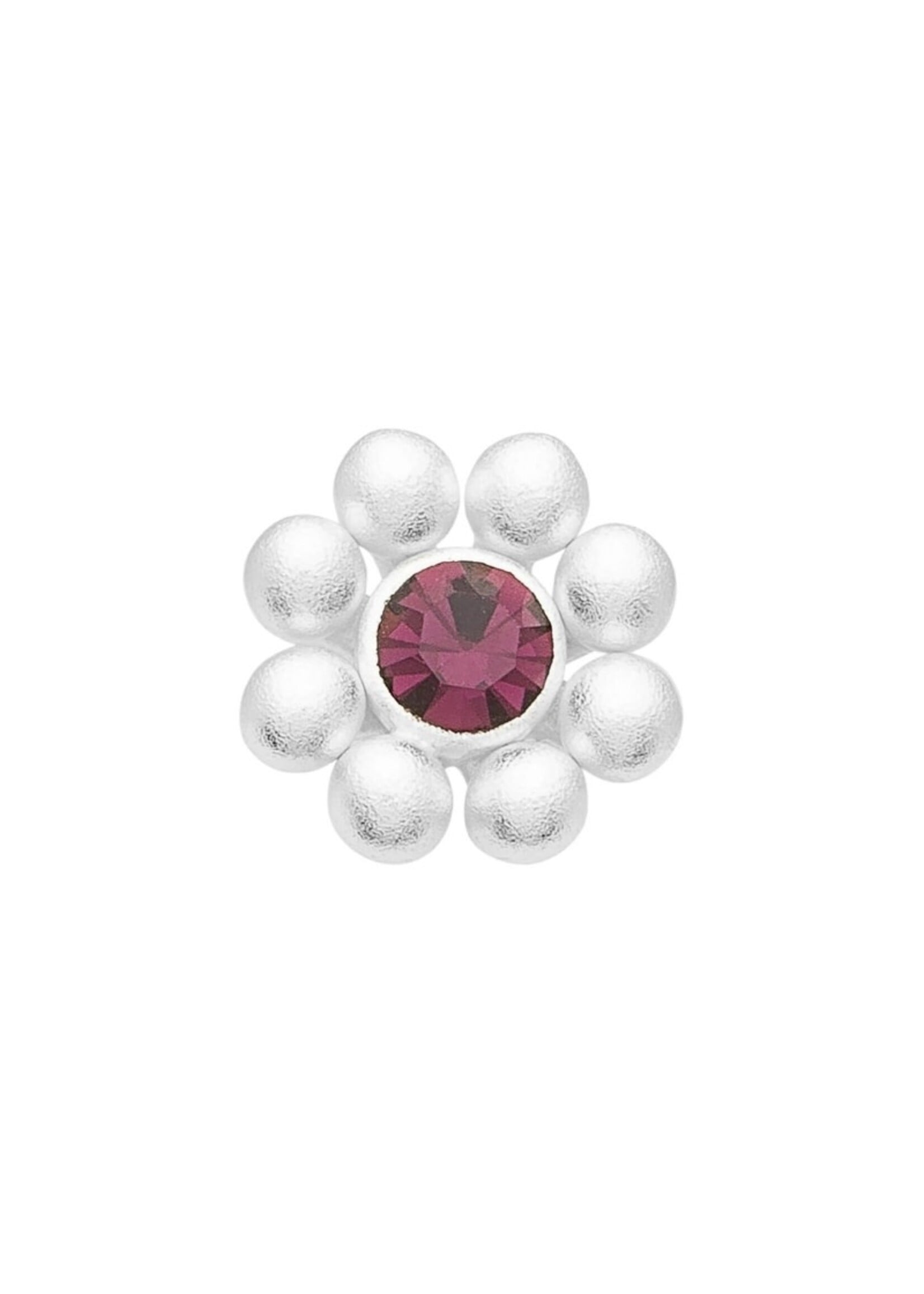 LULU Copenhagen Bouquet Crystal Flower oorstud - Silver