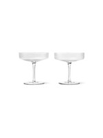 Ferm Living Ripple Champagne Saucers - Set of 2 - Clear