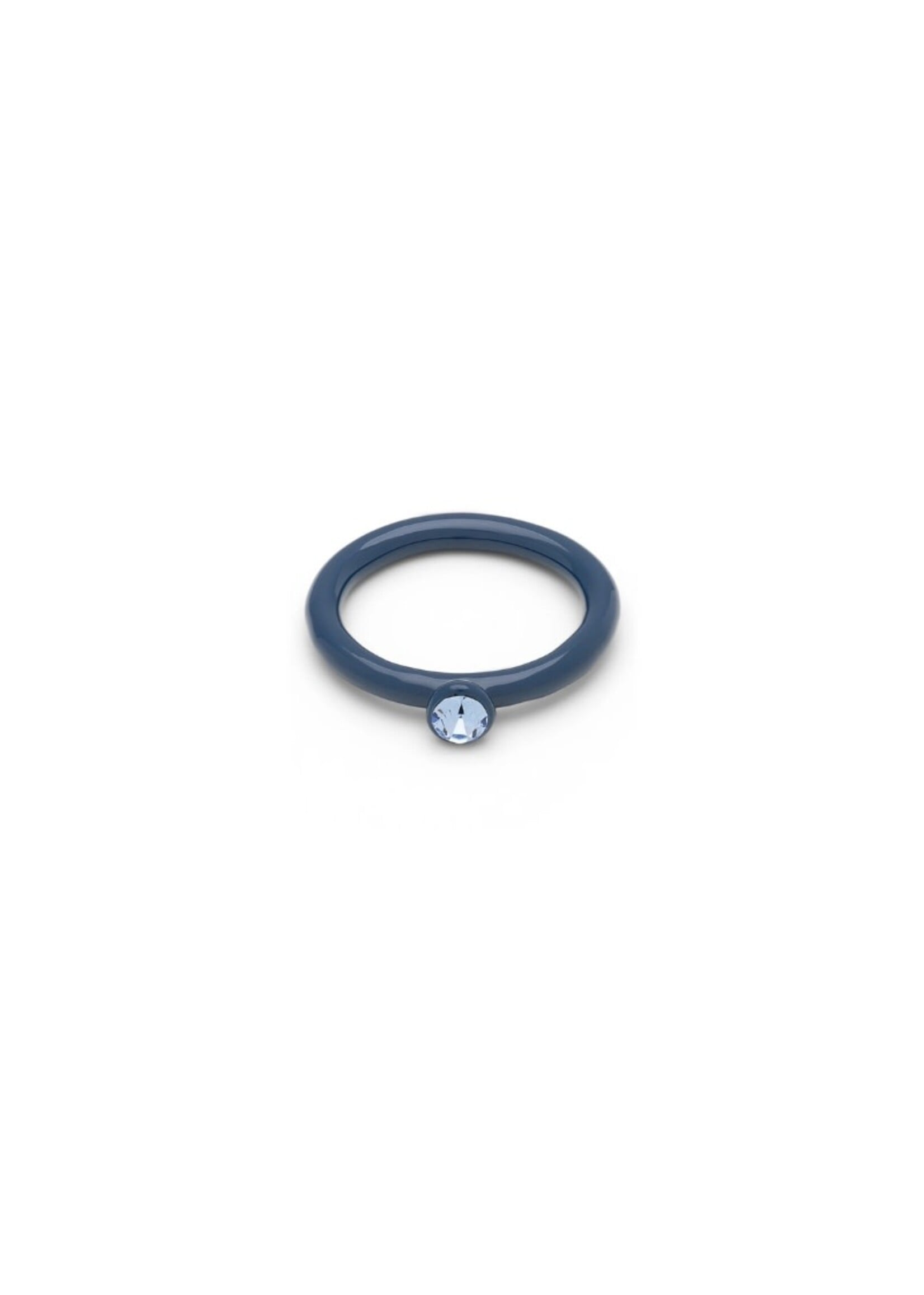 LULU Copenhagen Color Ring Crystal - Retro Dark Blue - 55