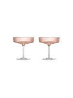 Ferm Living Ripple Champagne Saucers - Set of 2 - Blush