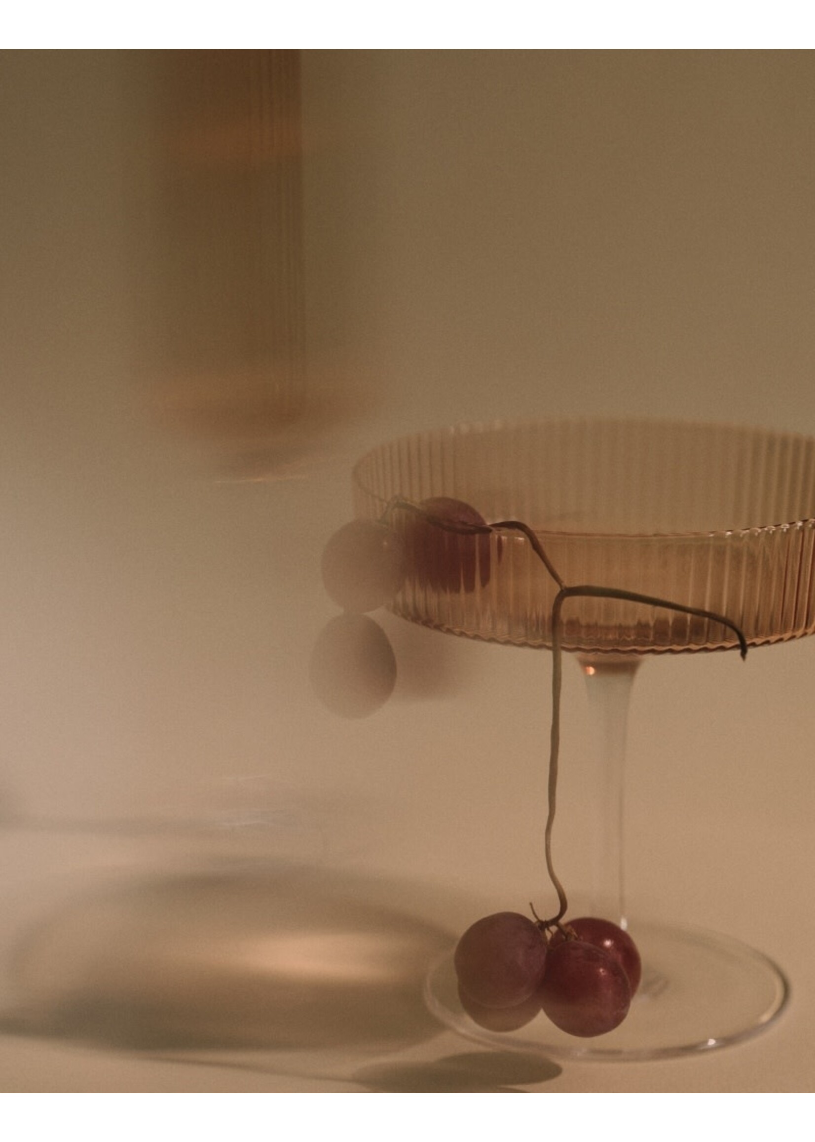 Ferm Living Ripple Champagne Saucers - Set of 2 - Blush