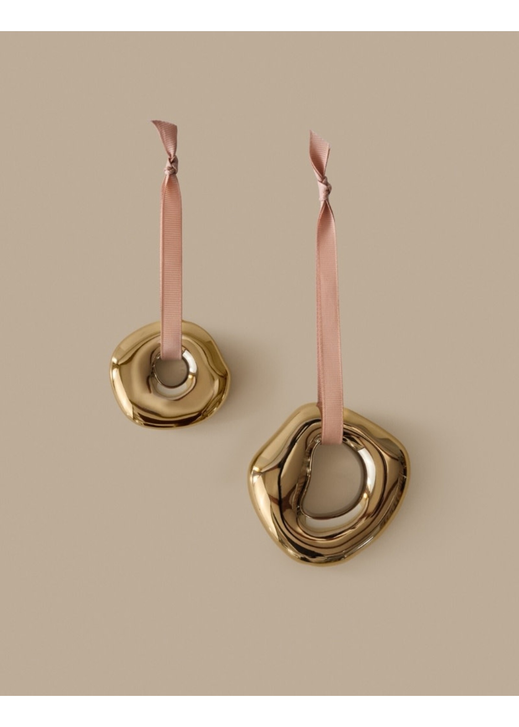 Ferm Living Orrith Ornaments - set of 2 - Brass Finish