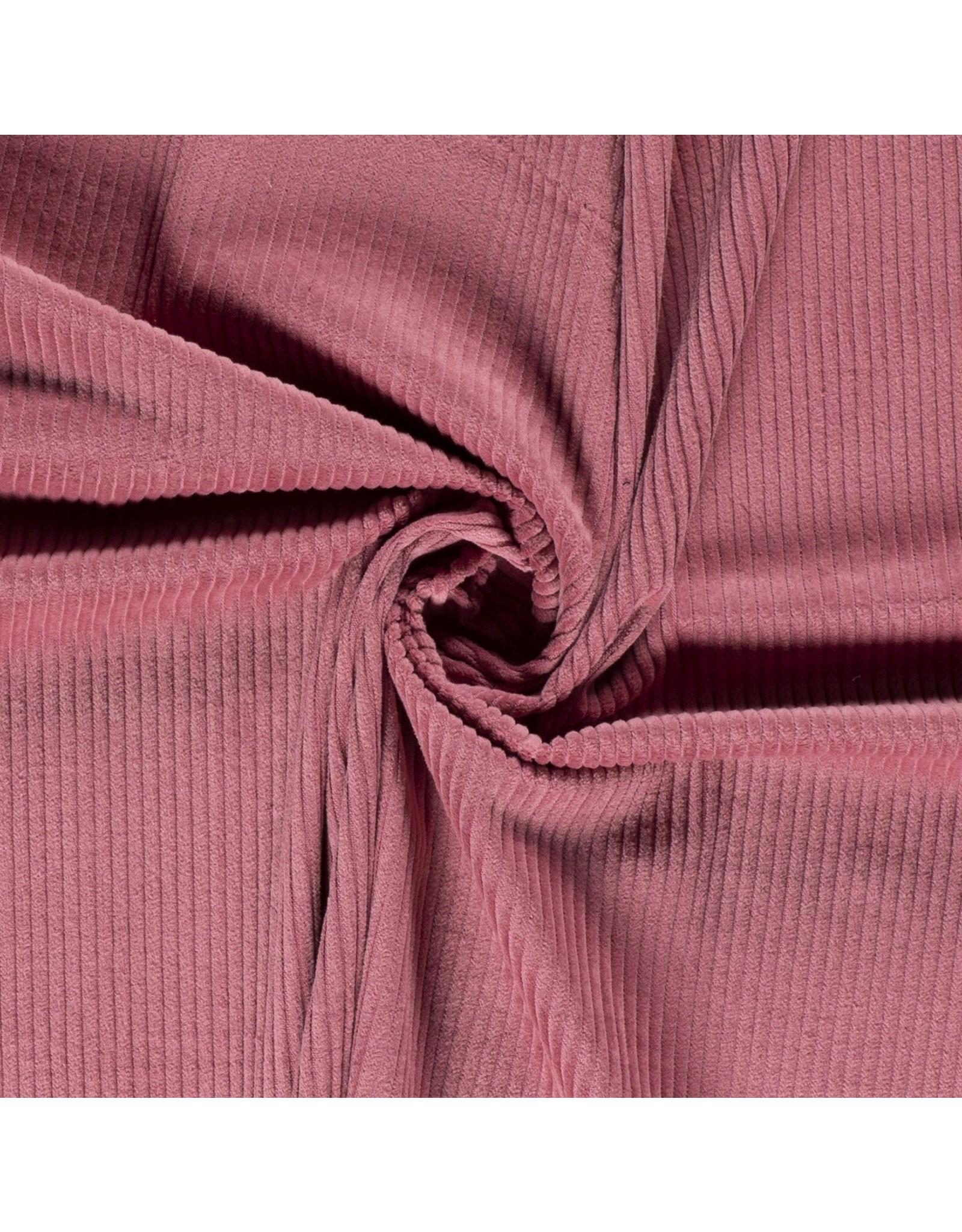 Katoen Corduroy - Oud roze