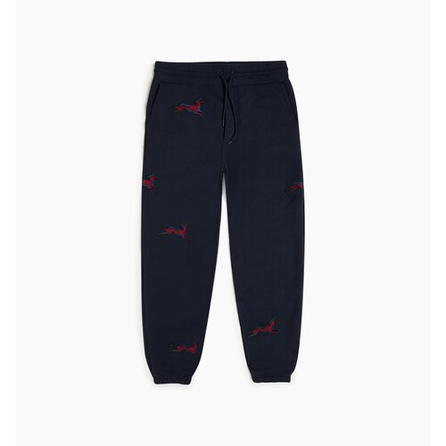 BY PARRA JUMPING FOX SWEAT PANTS NAVY BLUE JUMPING FOX SWEAT PANTS NAVY BLUE