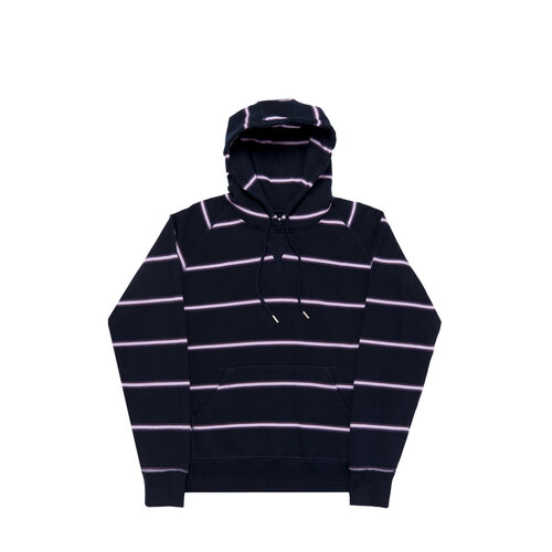 STRIPED HOODED SWEAT