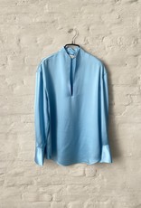 VINCE L/S Slit Nk Blouse Lt Lagoon