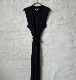 VINCE Sleeveless Wrap Dress Black
