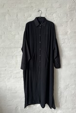 RAQUEL ALLEGRA Caftan Shirt Dress Black