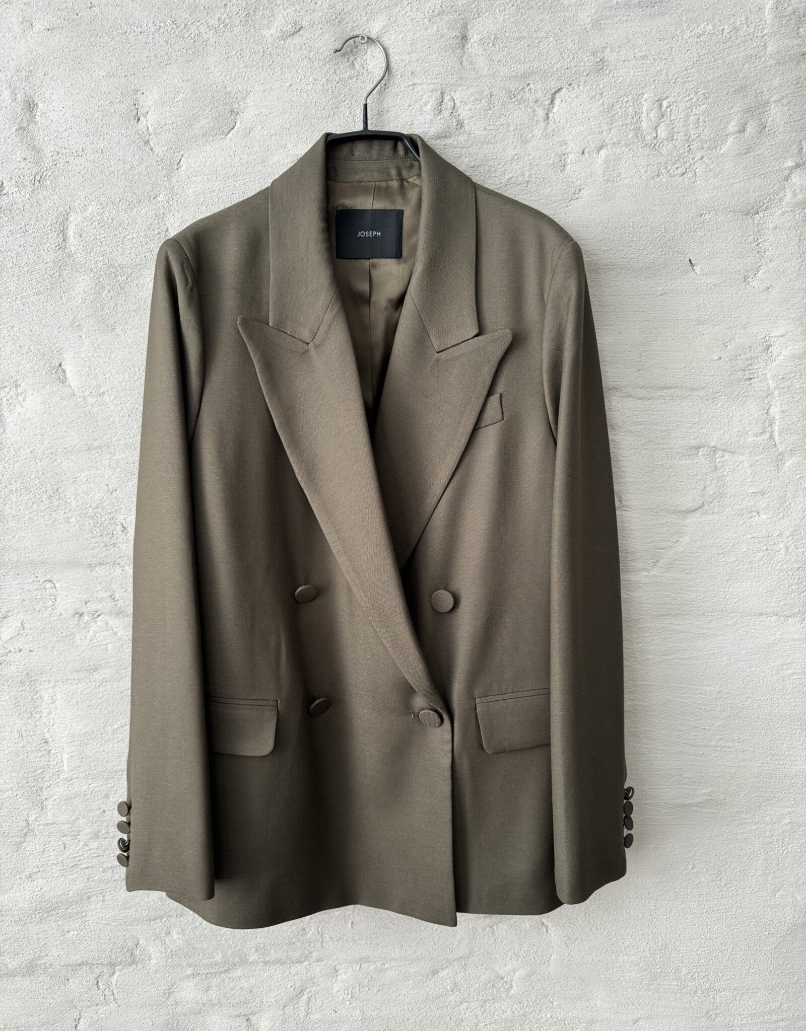 JOSEPH Jaden Jacket Viscose Twill Hass Avocado