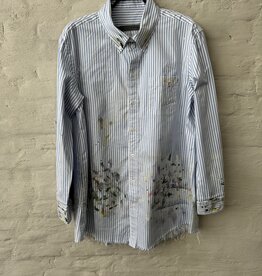 RAQUEL ALLEGRA Painter Shirt Blue Stripe