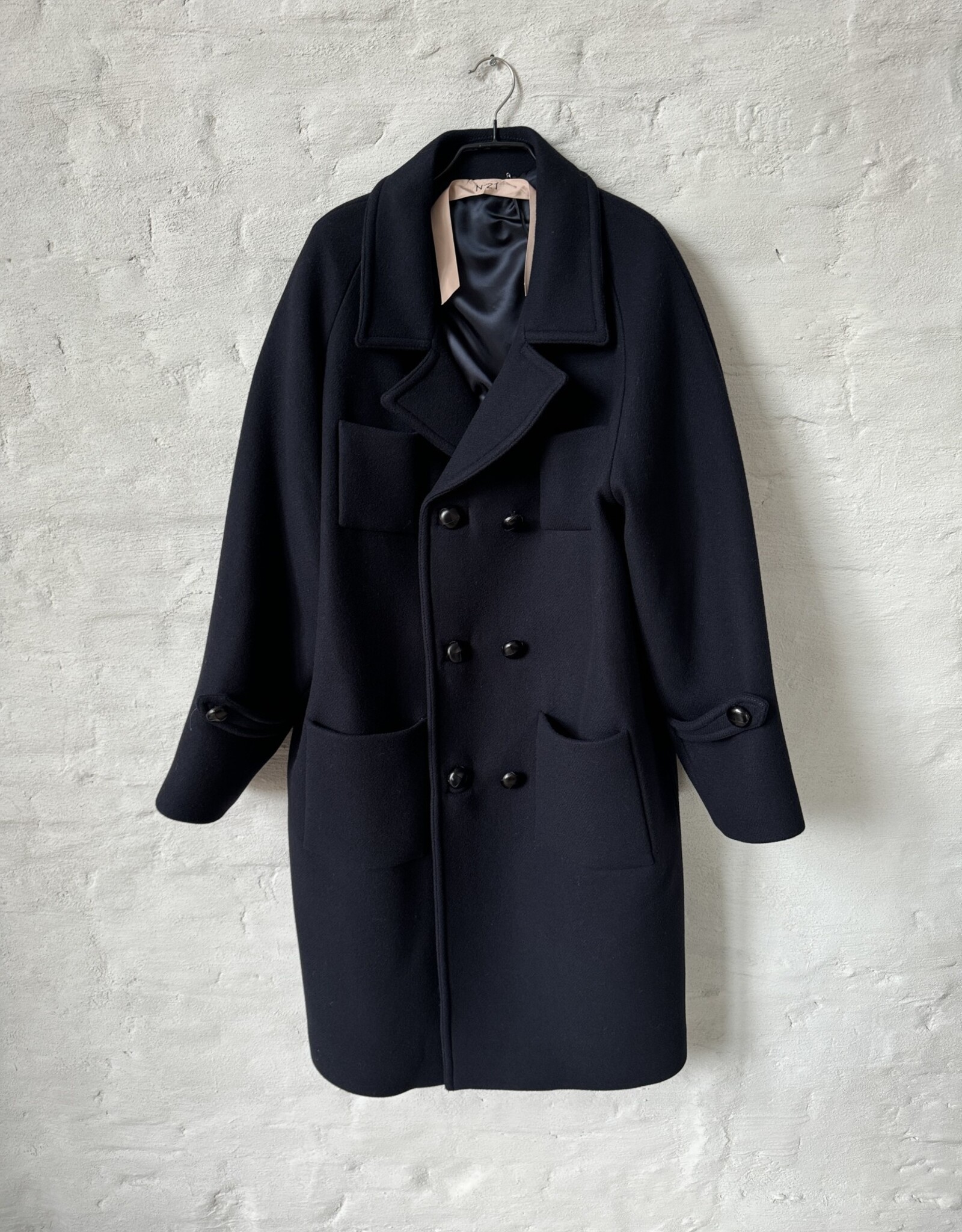 N°21 Woven Coat Black