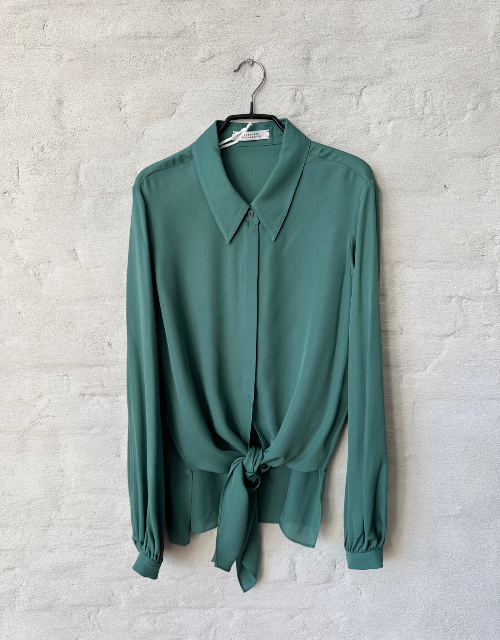 DOROTHEE SCHUMACHER Sheer Twist Blouse Jade