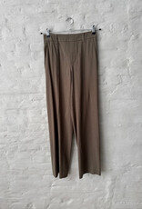 VINCE High Rise Pull On Linnen Pant Moss Smoke