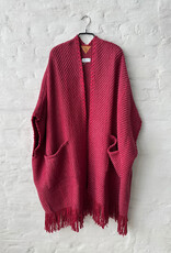 WEHVE Long Cardigan With Pockets Clelia Rhubarb