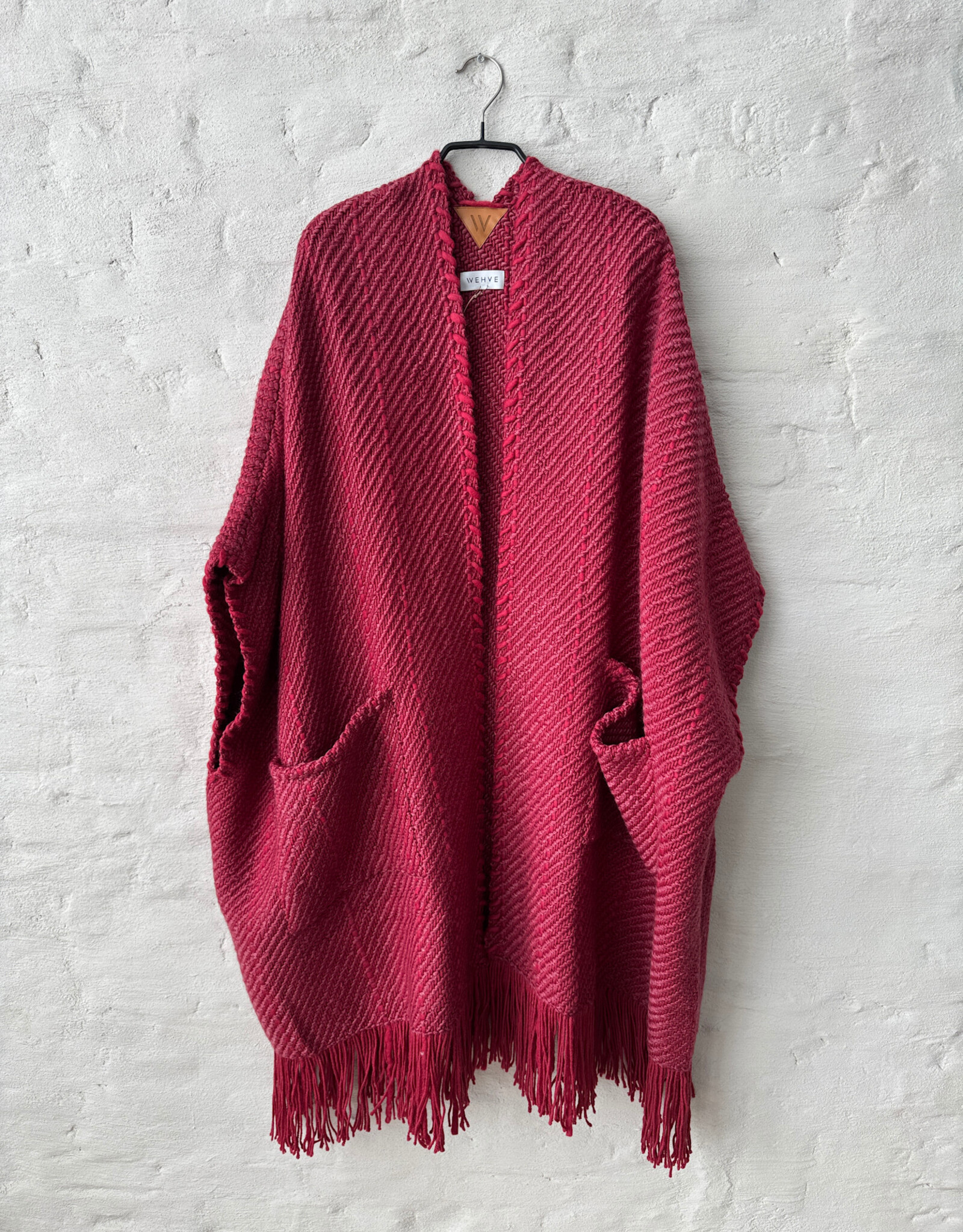 WEHVE Long Cardigan With Pockets Clelia Rhubarb
