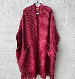 WEHVE Long Cardigan With Pockets Clelia Rhubarb