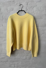 VINCE Stuctured Boucle Crew Nk Sweater Straw Seed