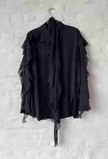 DOROTHEE SCHUMACHER Sheer Twist Blouse Pure Black