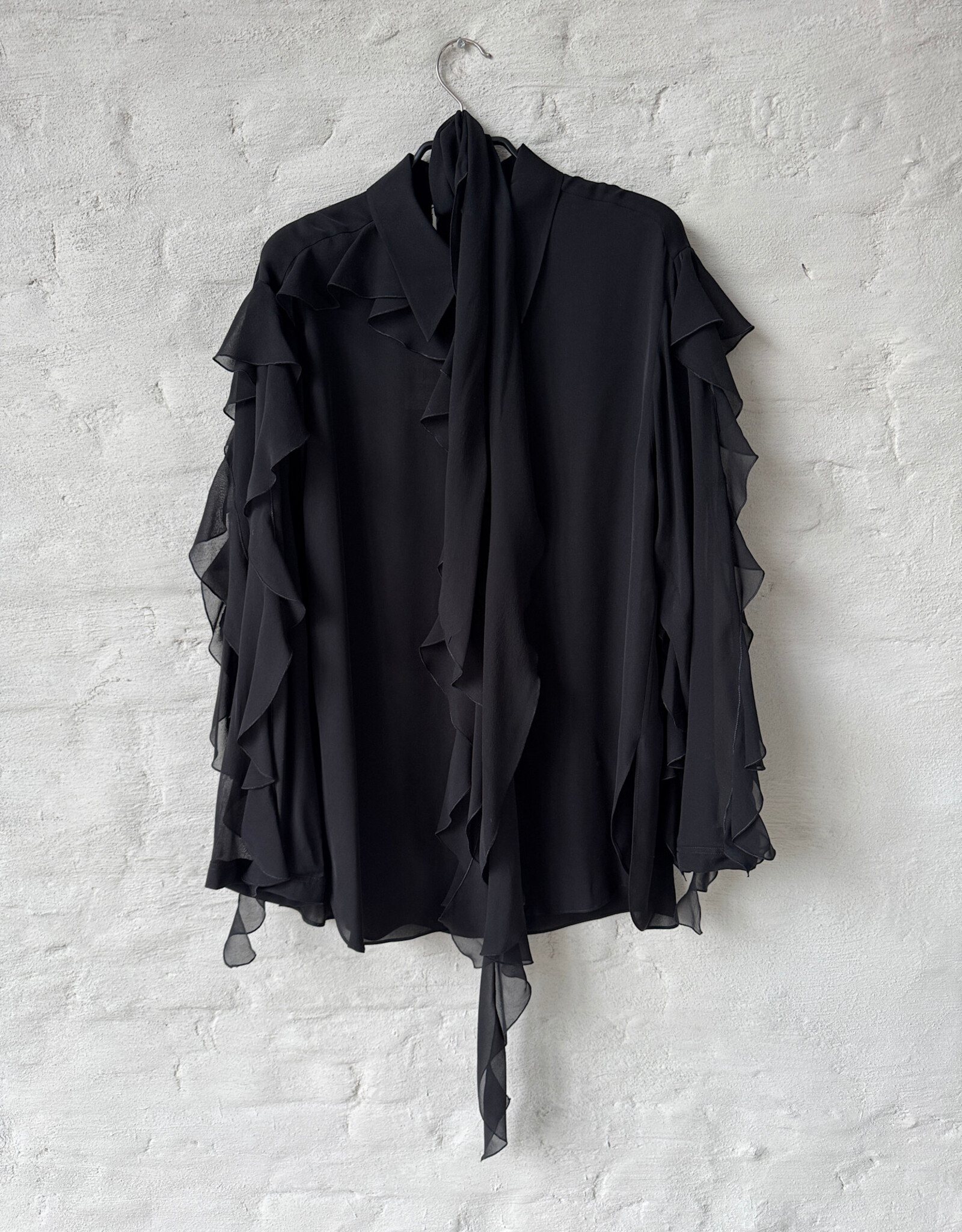 DOROTHEE SCHUMACHER Sheer Twist Blouse Pure Black