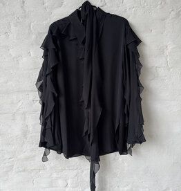 DOROTHEE SCHUMACHER Sheer Twist Blouse Pure Black