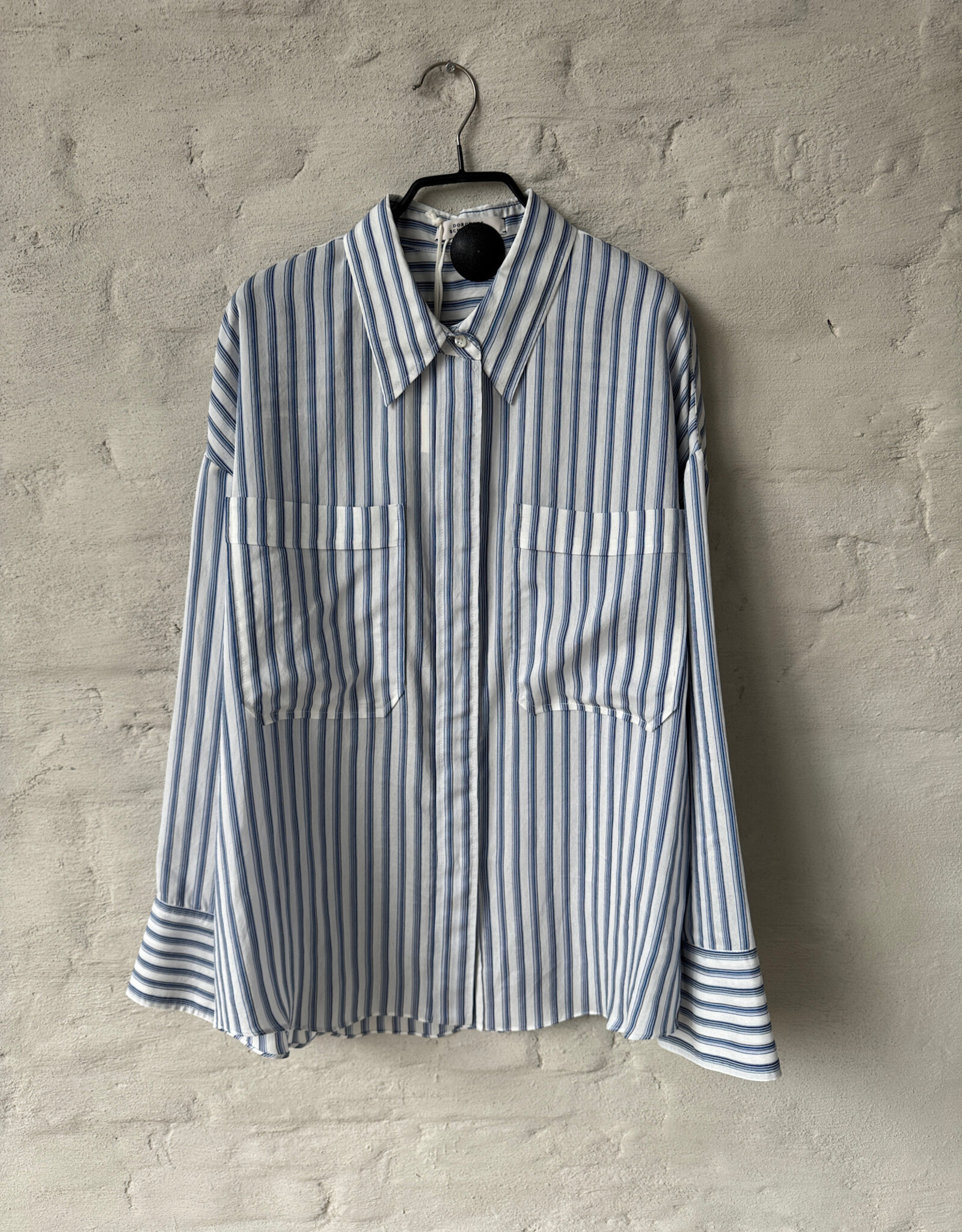 DOROTHEE SCHUMACHER Cool Stripe Blouse Blue Shadow Stipe