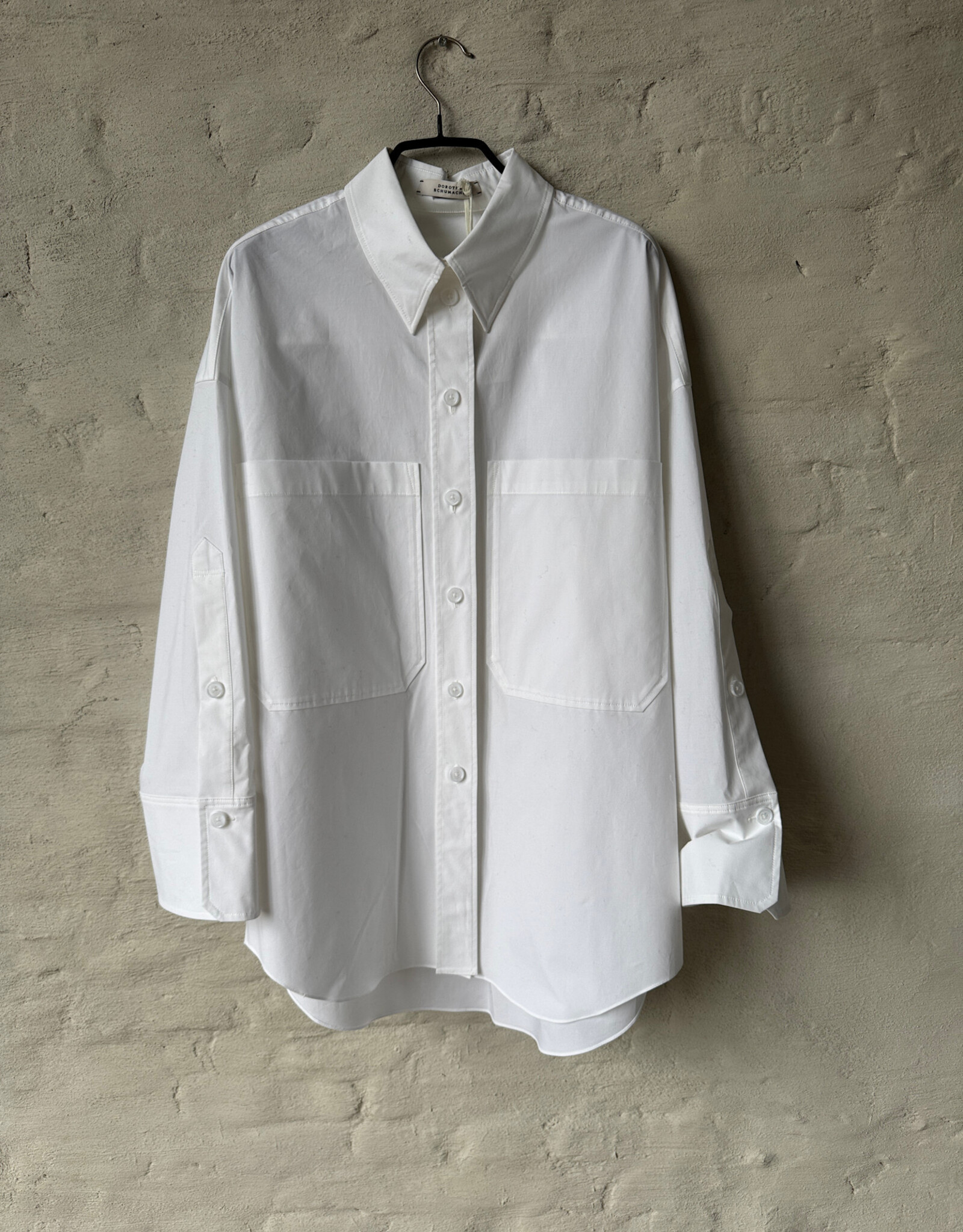 DOROTHEE SCHUMACHER Poplin Power Blouse Pure White