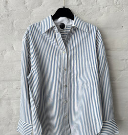 VINCE Furrow Stripe Button Down Shirt Bow