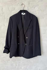 VINCE Crepe Double Breasted Blazer Black