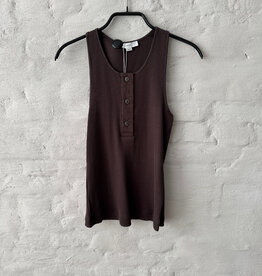 VINCE Mixed Media Henley Coffee