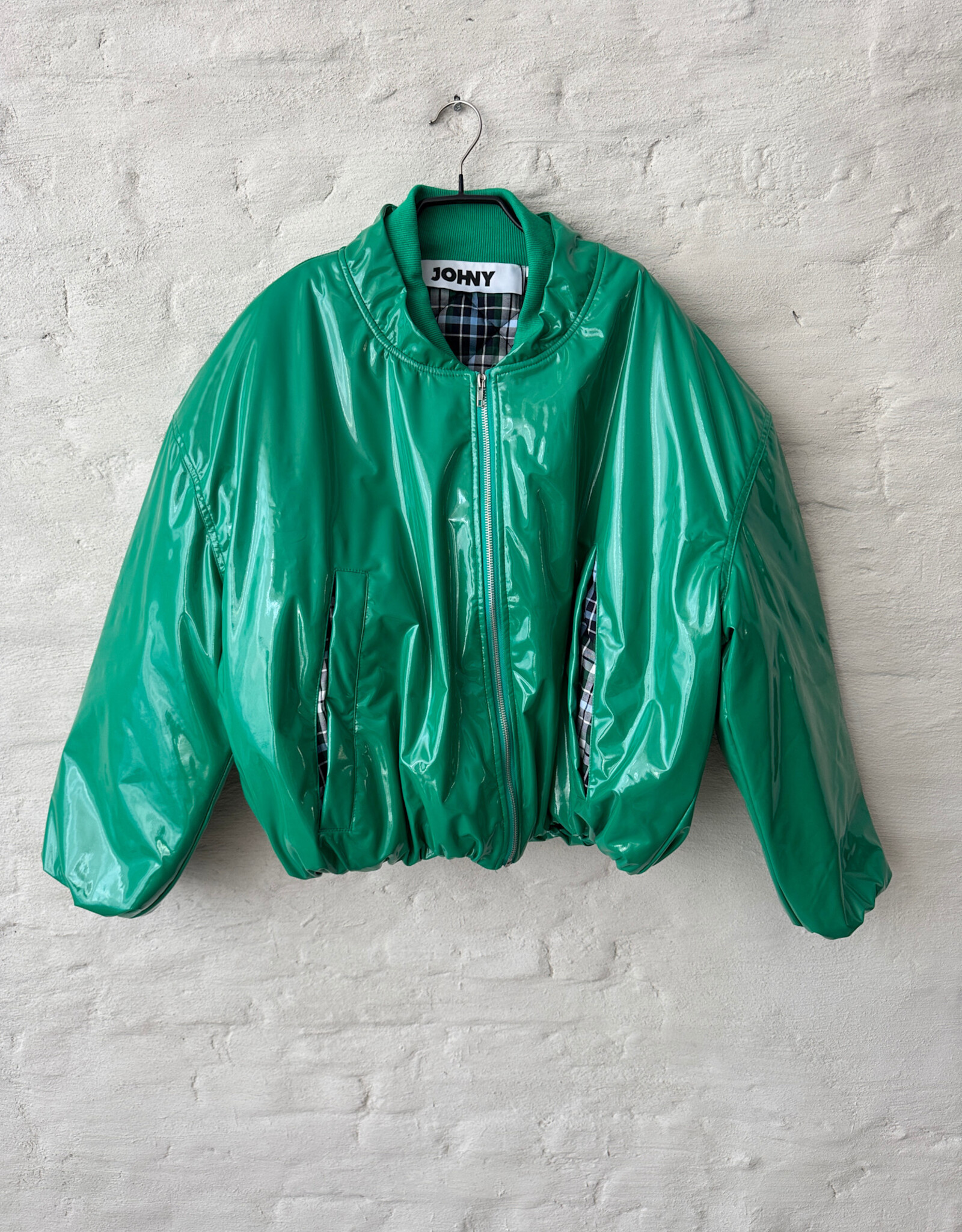 JOHNY Chess Coat Green