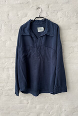 THE NEW SOCIETY Tencel Shirt Infin Navy
