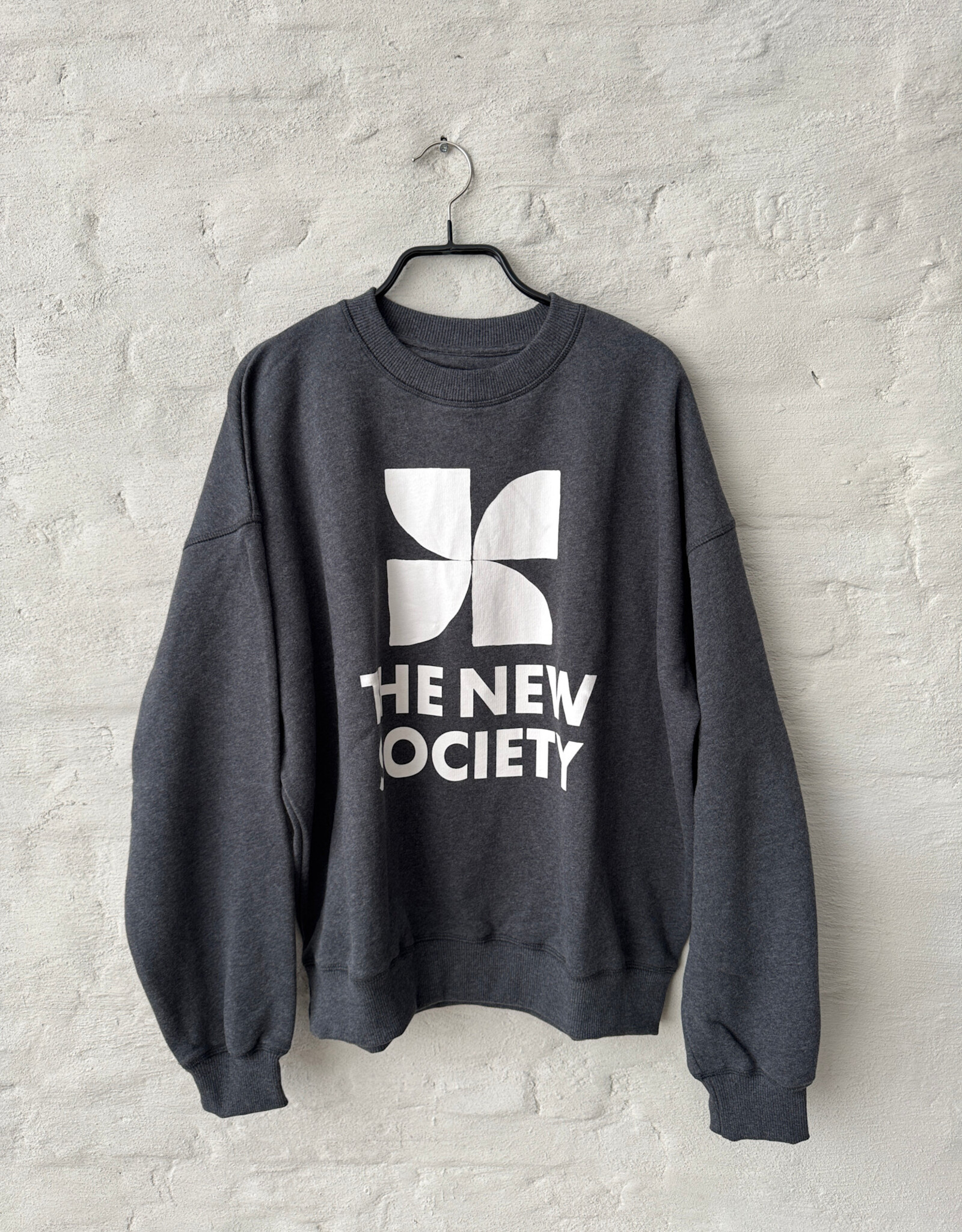 THE NEW SOCIETY Logo Sweatshirt Gal /Gr/Mel