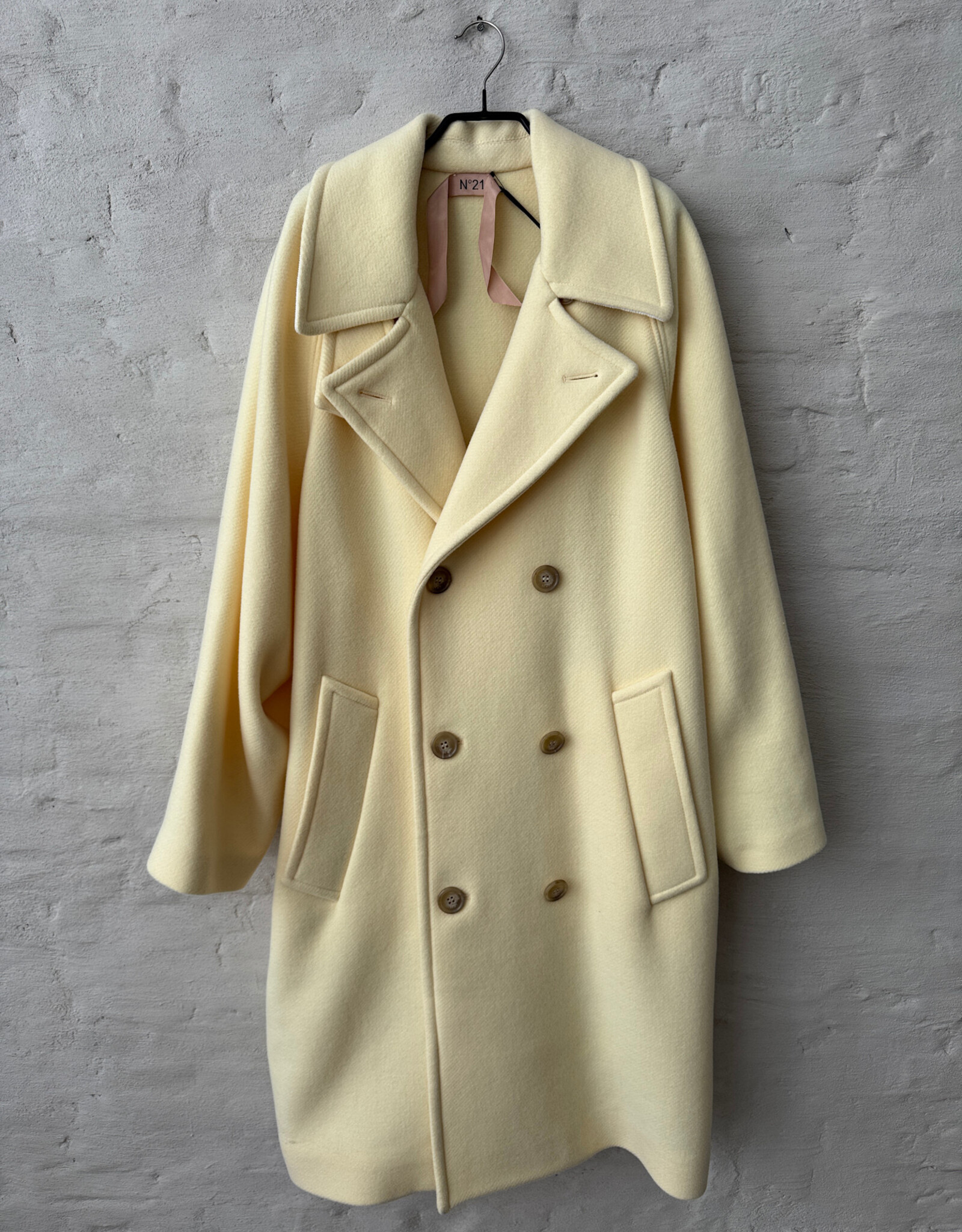N°21 Woven coat Yellow