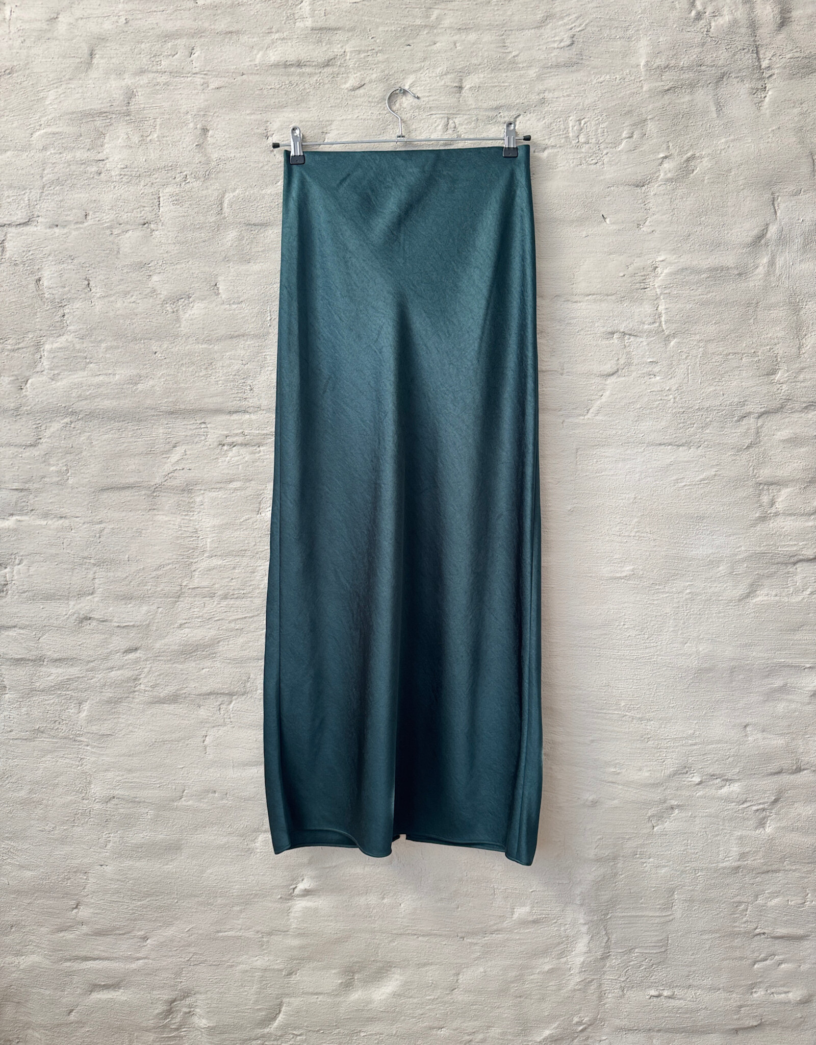 VINCE Fluid Satin Bias Columm Skirt Juniper