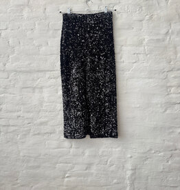 VINCE Seqoins On Velvet Columm maxi Skirt Black