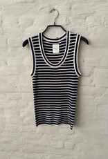 Wen Moon Ming Stripe Cream + Navy