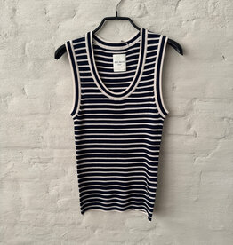 Wen Moon Ming Stripe Cream + Navy