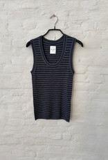 Wen Moon Ming Stripe Dark Grey - Navy