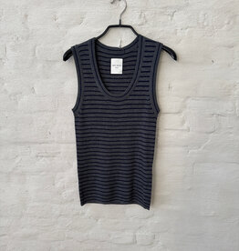 Wen Moon Ming Stripe Dark Grey - Navy