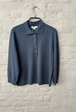 VINCE Cash Mulberry Silk Polo 501 Azu