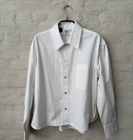 VINCE Cropped L/S Shirt Optic White