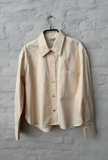 VINCE Cropped L/S Shirt  Ecr