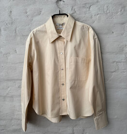 VINCE Cropped L/S Shirt  Ecr