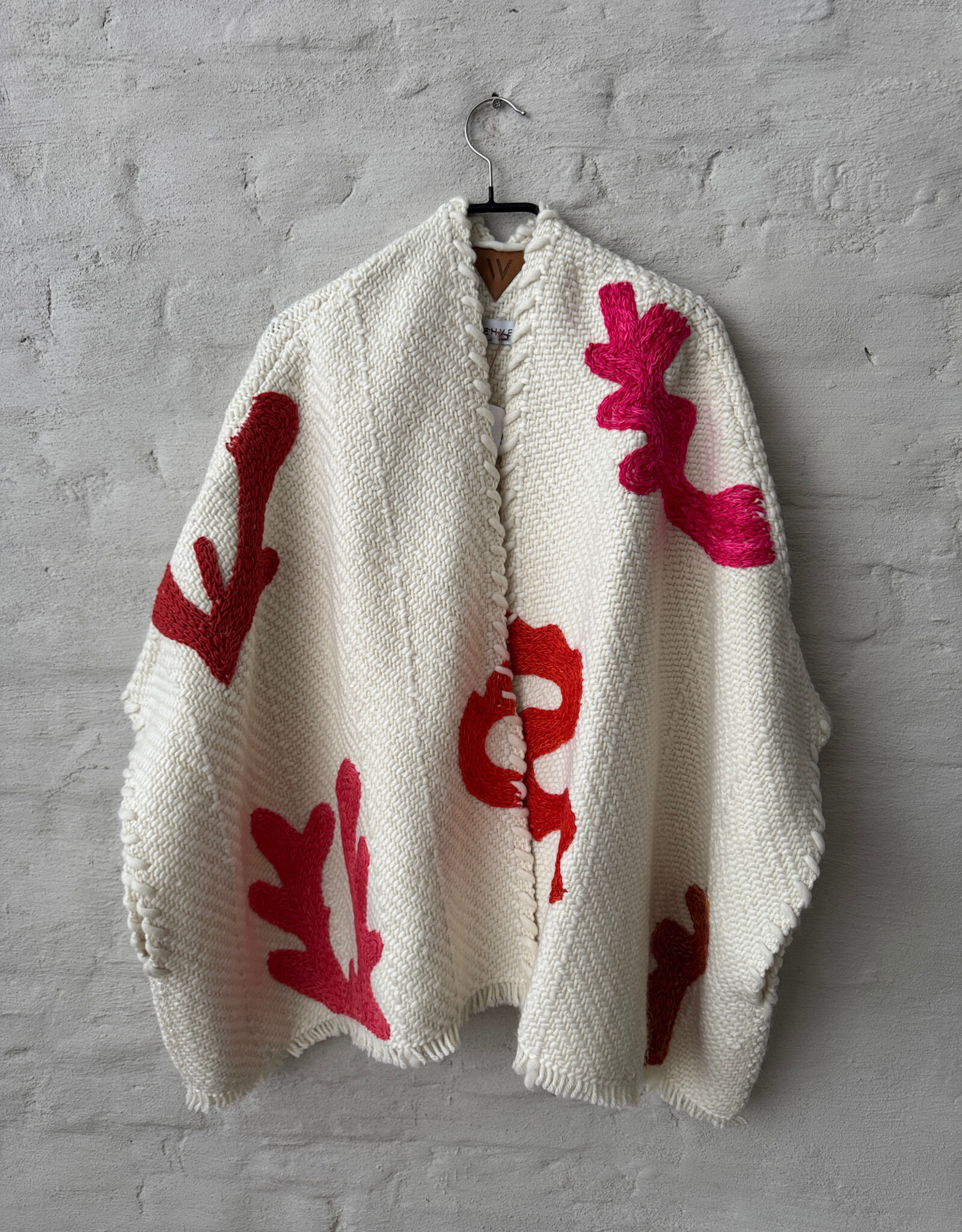 WEHVE Lose Cardigan Bella Assemblage Fiery Coral